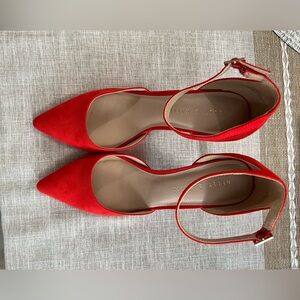 ⭐️NEW!!! W/ Box Kelly & Katie Vibrant Red ankle strap Heels
